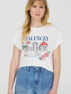 Valencia Graphic White T-Shirt